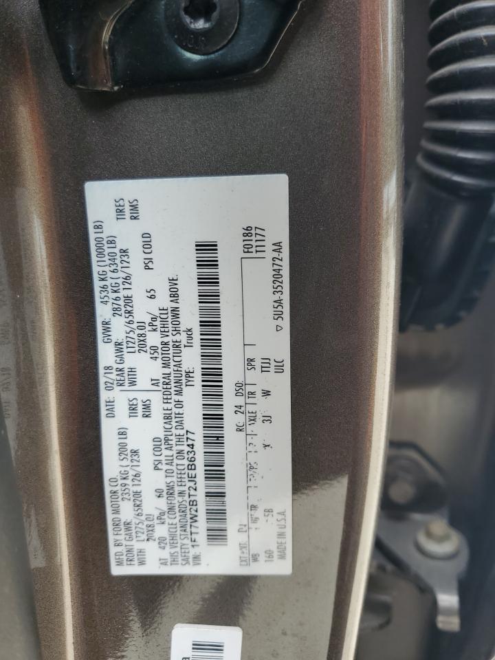 2018 Ford F250 Super Duty VIN: 1FT7W2BT2JEB63477 Lot: 71682615