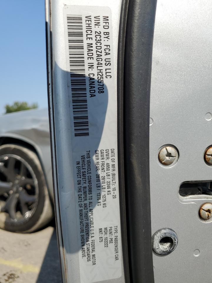 2020 Dodge Challenger Sxt VIN: 2C3CDZAG4LH255708 Lot: 80645115