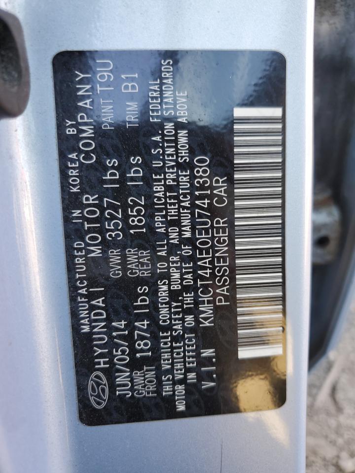 2014 Hyundai Accent Gls VIN: KMHCT4AE0EU741380 Lot: 80950485