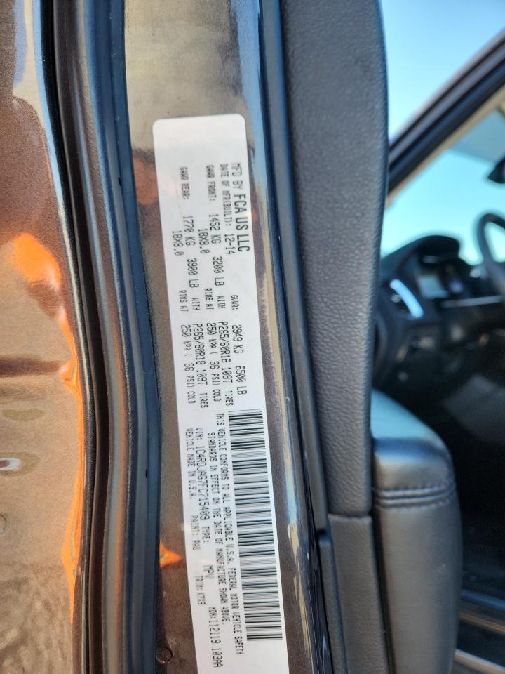 2015 Dodge Durango Sxt VIN: 1C4RDJAG7FC715409 Lot: 71426195