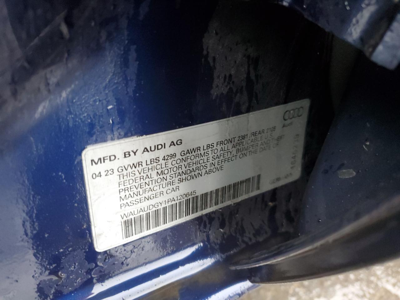 2023 Audi A3 Premium VIN: WAUAUDGY1PA120645 Lot: 83799835