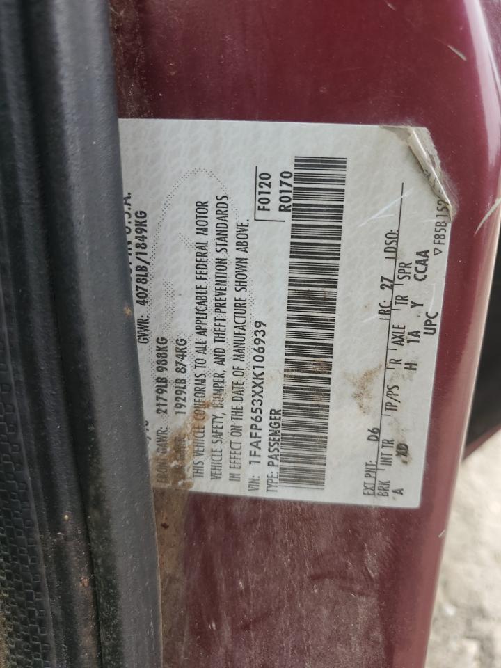 1999 Ford Contour Lx VIN: 1FAFP653XXK106939 Lot: 84759455