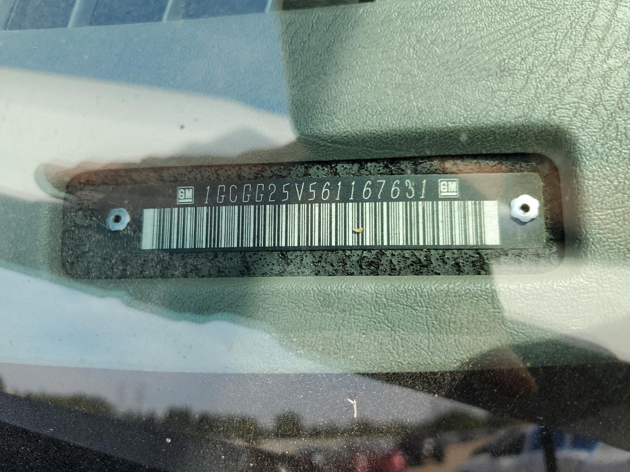 2006 Chevrolet Express G2500 VIN: 1GCGG25V561167631 Lot: 80661515