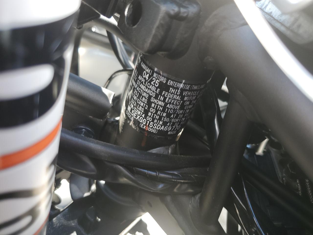 2025 Kawasaki Ex500 VIN: ML5EXGG15SDA69770 Lot: 71154135