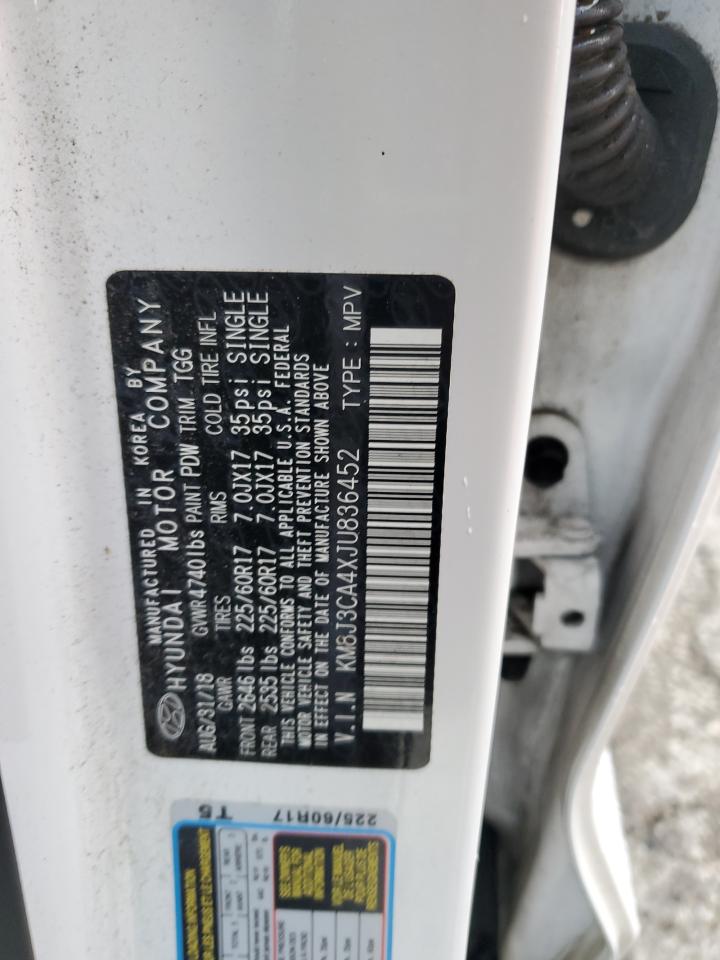 2018 Hyundai Tucson Sel VIN: KM8J3CA4XJU836452 Lot: 82142465