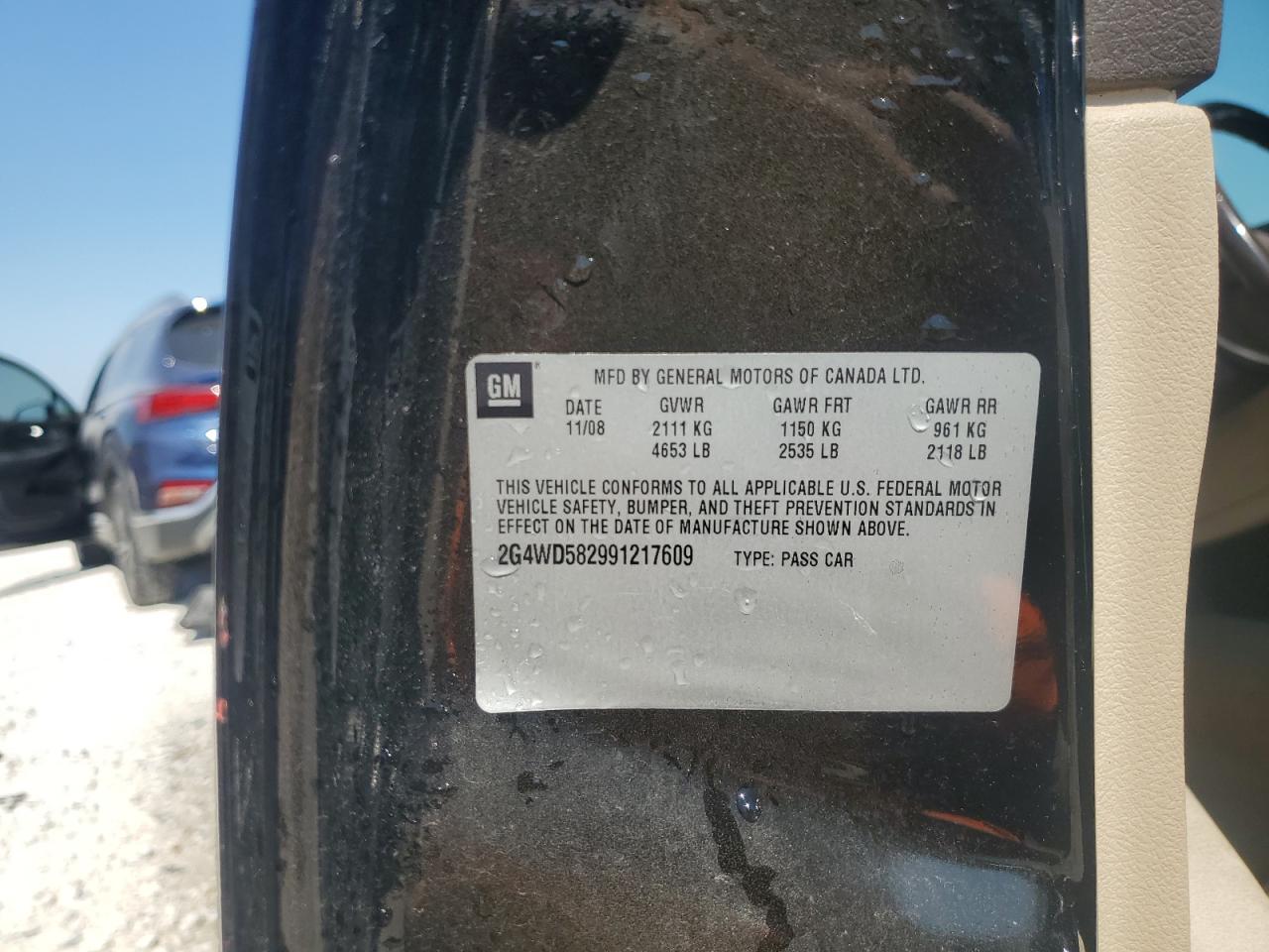 2009 Buick Lacrosse Cxl VIN: 2G4WD582991217609 Lot: 80292805