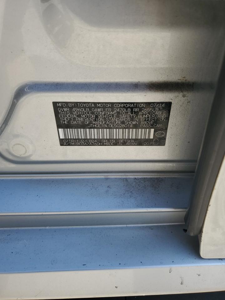 2014 Lexus Gs 350 VIN: JTHCE1BL0E5028014 Lot: 80978165