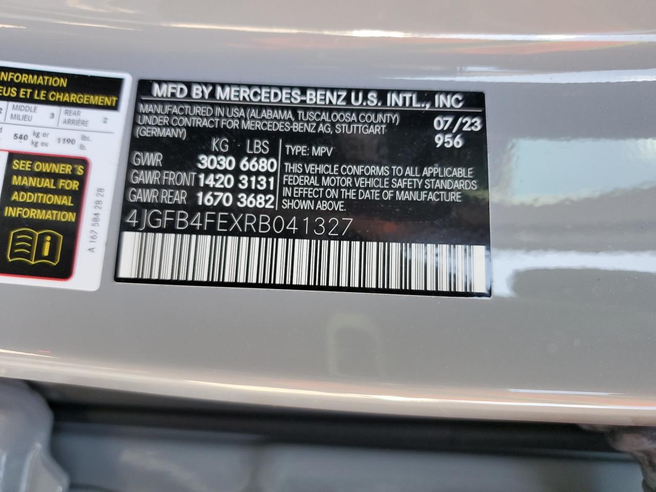 2024 Mercedes-Benz Gle 350 4Matic VIN: 4JGFB4FEXRB041327 Lot: 84752685