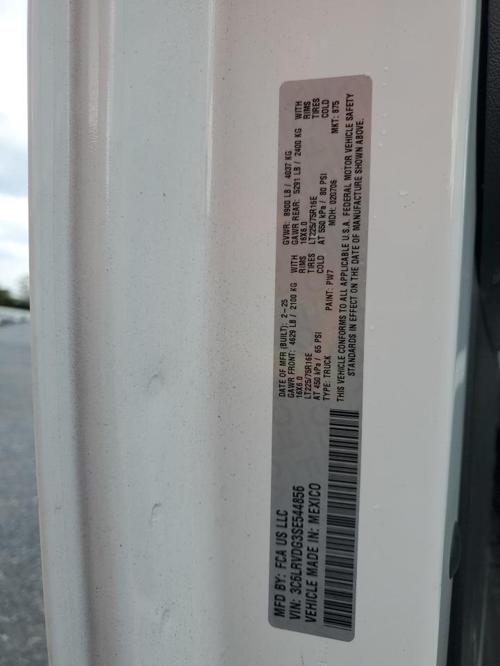 2025 Ram Promaster 2500 2500 High VIN: 3C6LRVDG3SE544856 Lot: 82111675