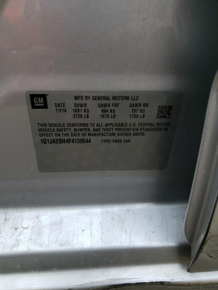 2015 Chevrolet Sonic Ls VIN: 1G1JA5SH4F4139544 Lot: 71814525