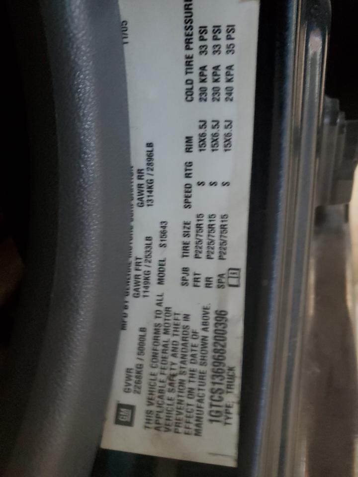 2006 GMC Canyon VIN: 1GTCS136968200396 Lot: 80939945