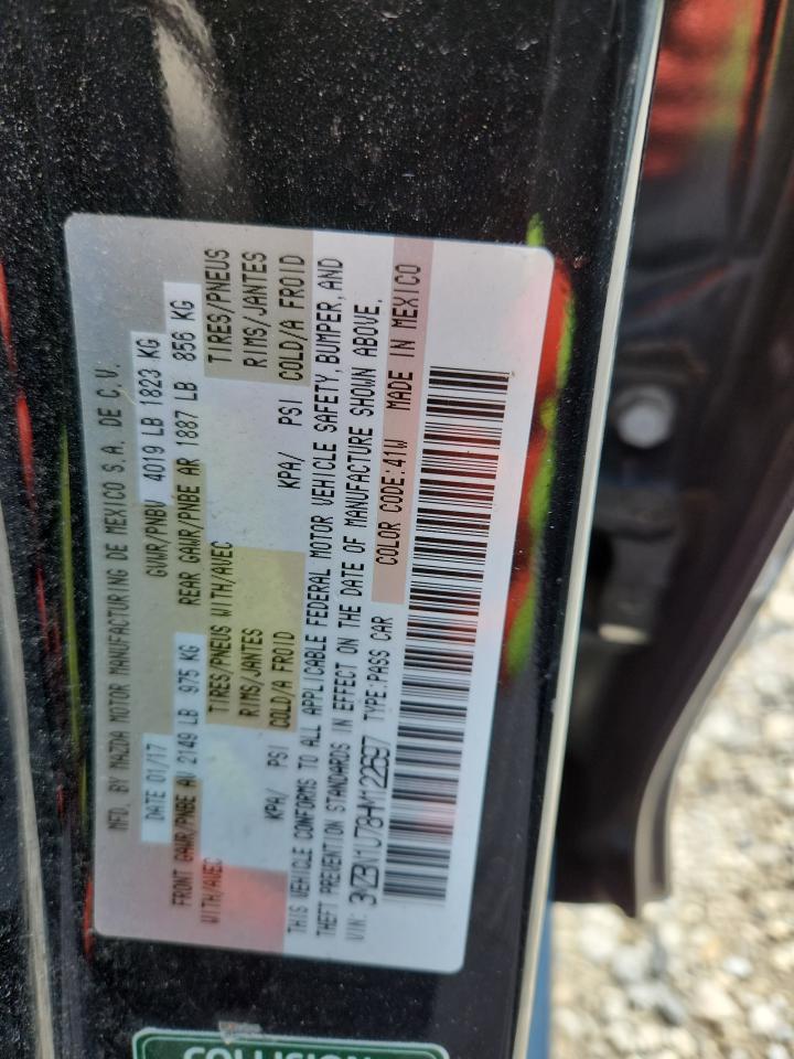 2017 Mazda 3 Sport VIN: 3MZBN1U78HM122697 Lot: 81056275