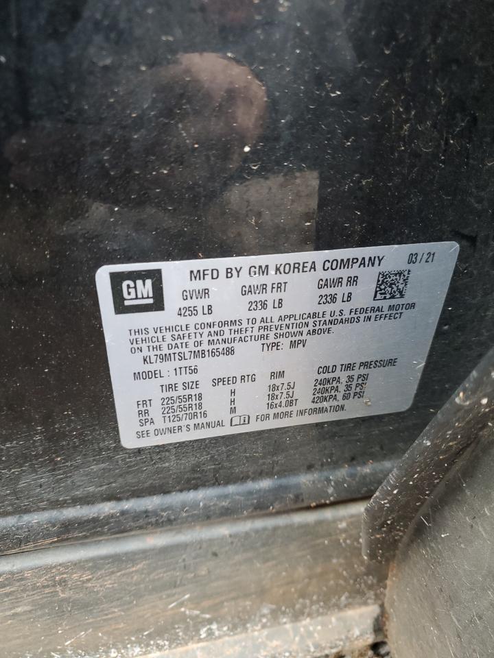 2021 Chevrolet Trailblazer Rs VIN: KL79MTSL7MB165488 Lot: 71258285