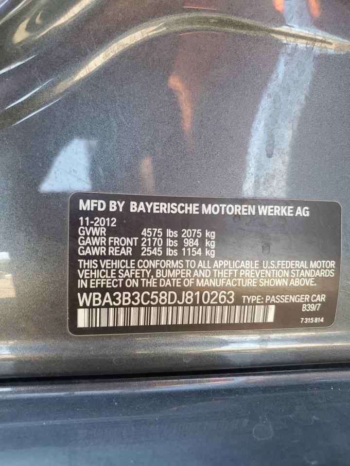 2013 BMW 328 Xi VIN: WBA3B3C58DJ810263 Lot: 80856705