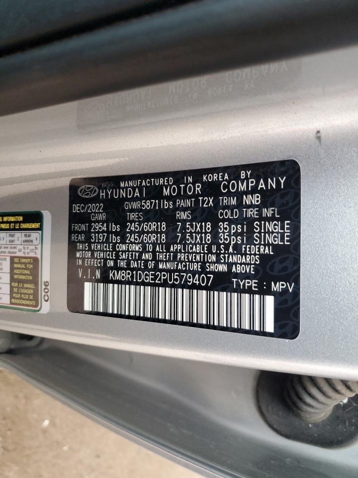 2023 Hyundai Palisade Se VIN: KM8R1DGE2PU579407 Lot: 71746965