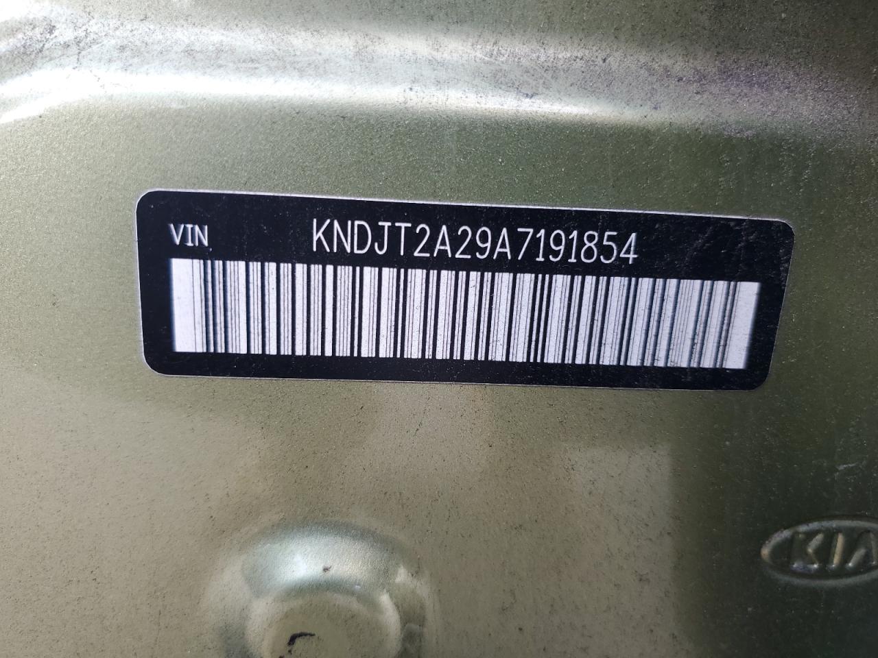 2010 Kia Soul + VIN: KNDJT2A29A7191854 Lot: 70473835