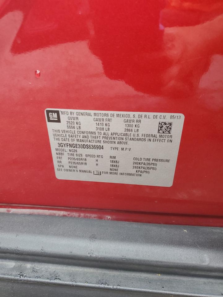 2013 Cadillac Srx Luxury Collection VIN: 3GYFNGE30DS636904 Lot: 81305855