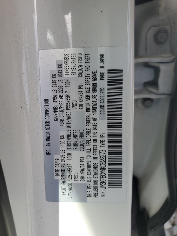 2019 Mazda Cx-5 Touring VIN: JM3KFBCM4K0622273 Lot: 80608745