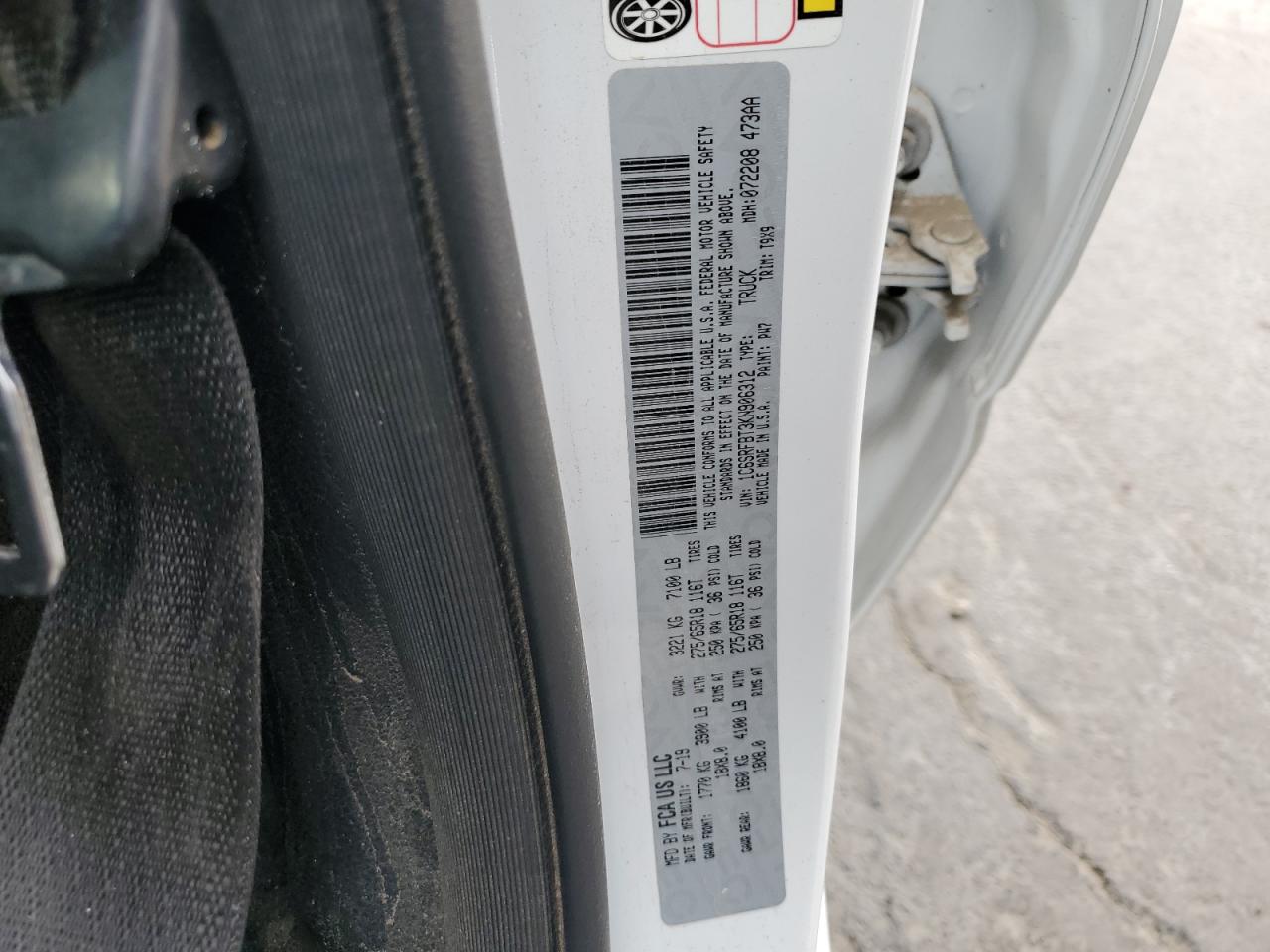 2019 Ram 1500 Big Horn/Lone Star VIN: 1C6SRFBT3KN906312 Lot: 83997735