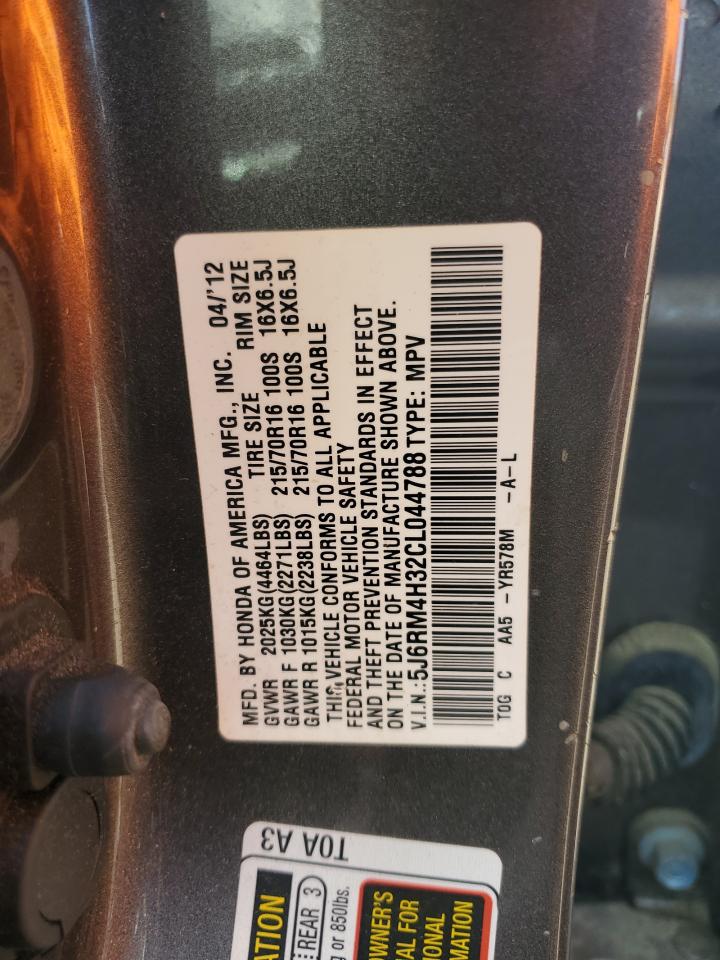 2012 Honda Cr-V Lx VIN: 5J6RM4H32CL044788 Lot: 81597305