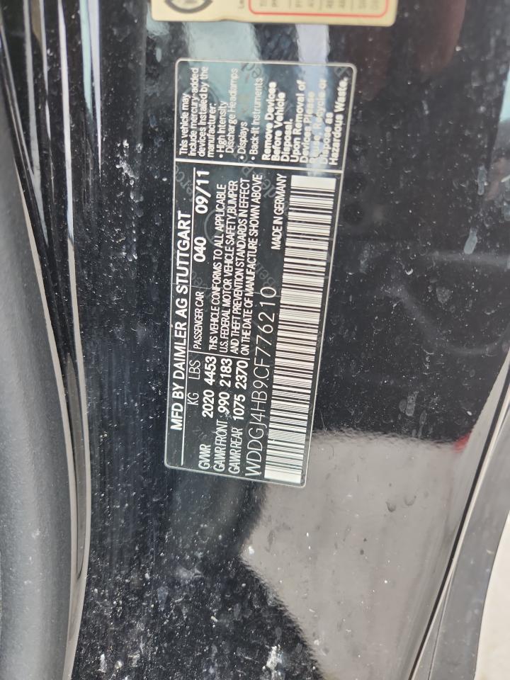 2012 Mercedes-Benz C 250 VIN: WDDGJ4HB9CF776210 Lot: 81666945