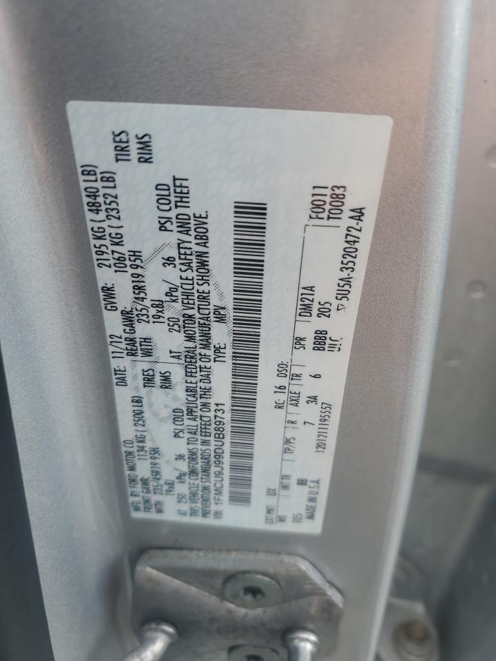 2013 Ford Escape Titanium VIN: 1FMCU9J99DUB89731 Lot: 80516555