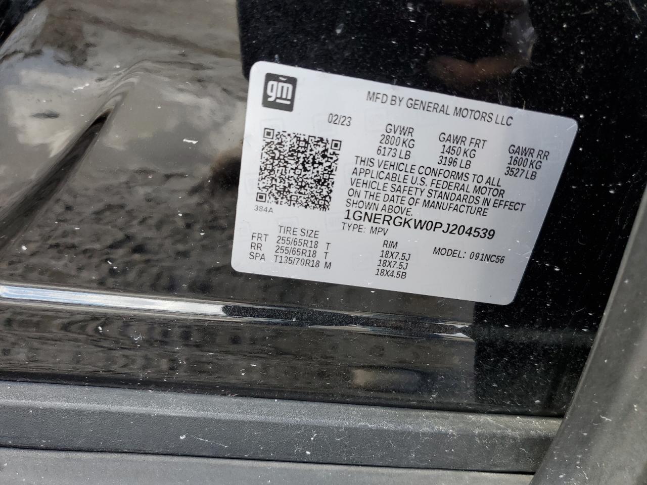 2023 Chevrolet Traverse Lt VIN: 1GNERGKW0PJ204539 Lot: 83829125