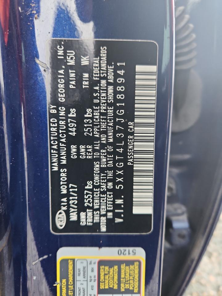 2018 Kia Optima Lx VIN: 5XXGT4L37JG188941 Lot: 81757355