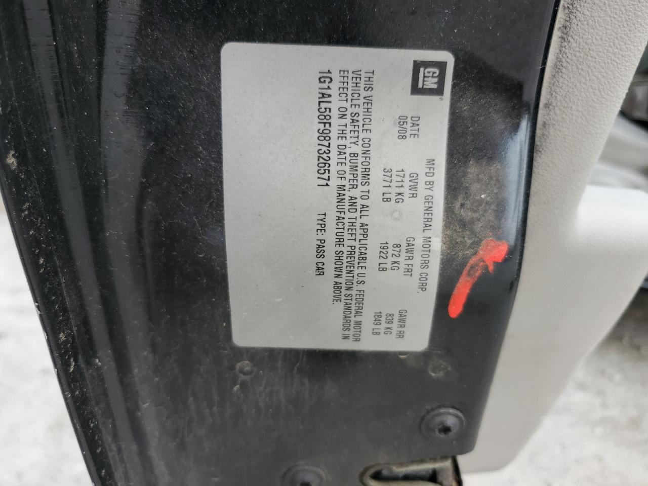 2009 Chevrolet Cobalt Lt VIN: 1G1AT58H997292487 Lot: 81665495