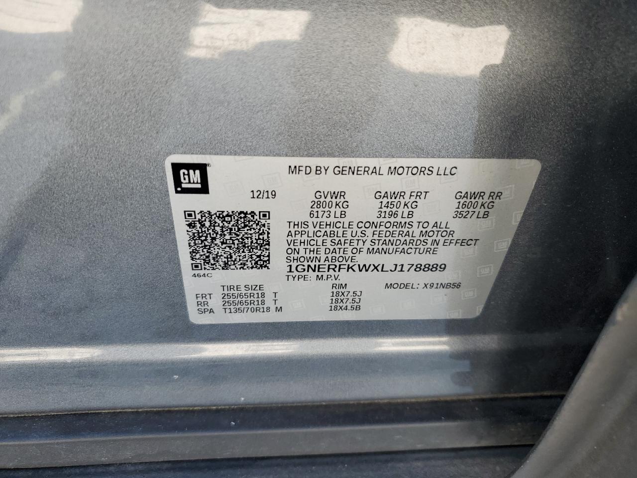 2020 Chevrolet Traverse Ls VIN: 1GNERFKWXLJ178889 Lot: 80517295