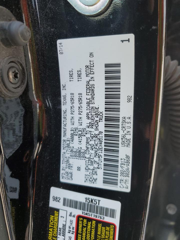 2014 Toyota Tundra Double Cab Sr VIN: 5TFUY5F12EX405170 Lot: 80782245