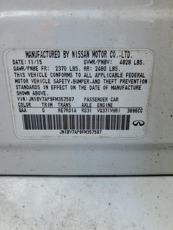 2015 Infiniti Q50 Base VIN: JN1BV7AP9FM357597 Lot: 81261595
