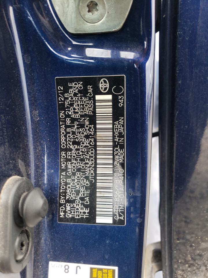 2013 Toyota Prius VIN: JTDKN3DU0D1641464 Lot: 81502255