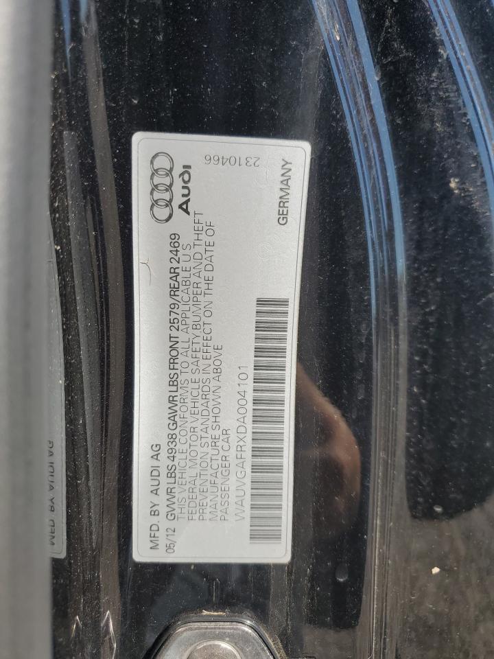 2013 Audi S5 Prestige VIN: WAUVGAFRXDA004101 Lot: 81902205