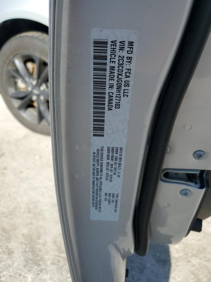 2022 Dodge Charger Sxt VIN: 2C3CDXJG0NH127103 Lot: 83834355