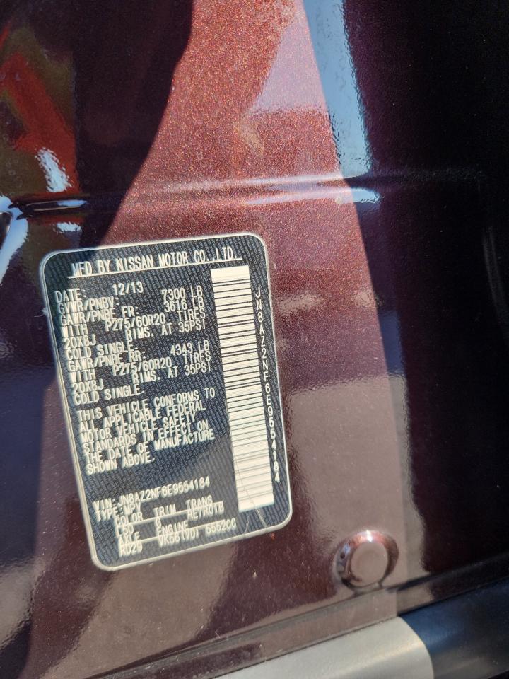 2014 Infiniti Qx80 VIN: JN8AZ2NF6E9554184 Lot: 80210145