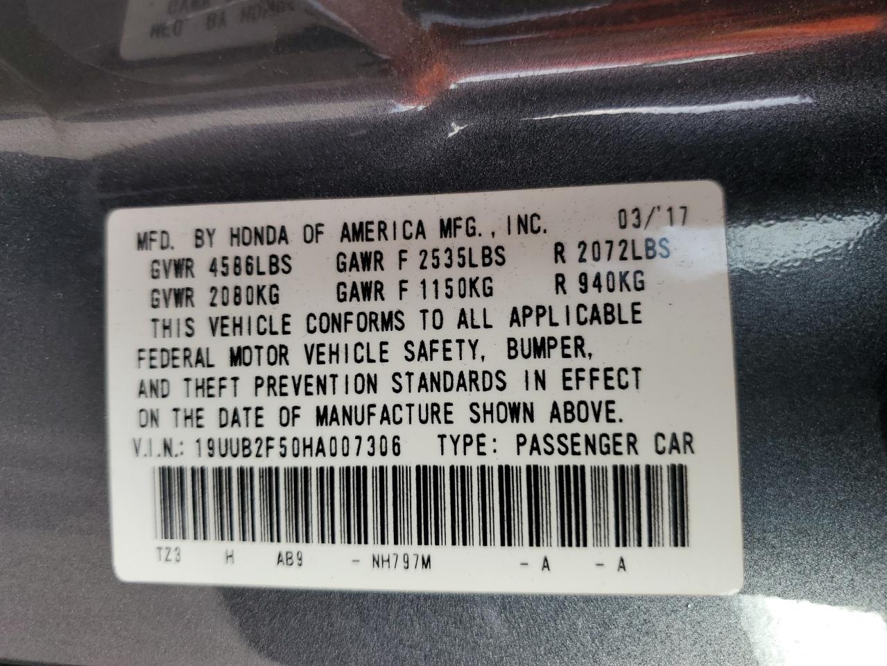 2017 Acura Tlx Tech VIN: 19UUB2F50HA007306 Lot: 84366245