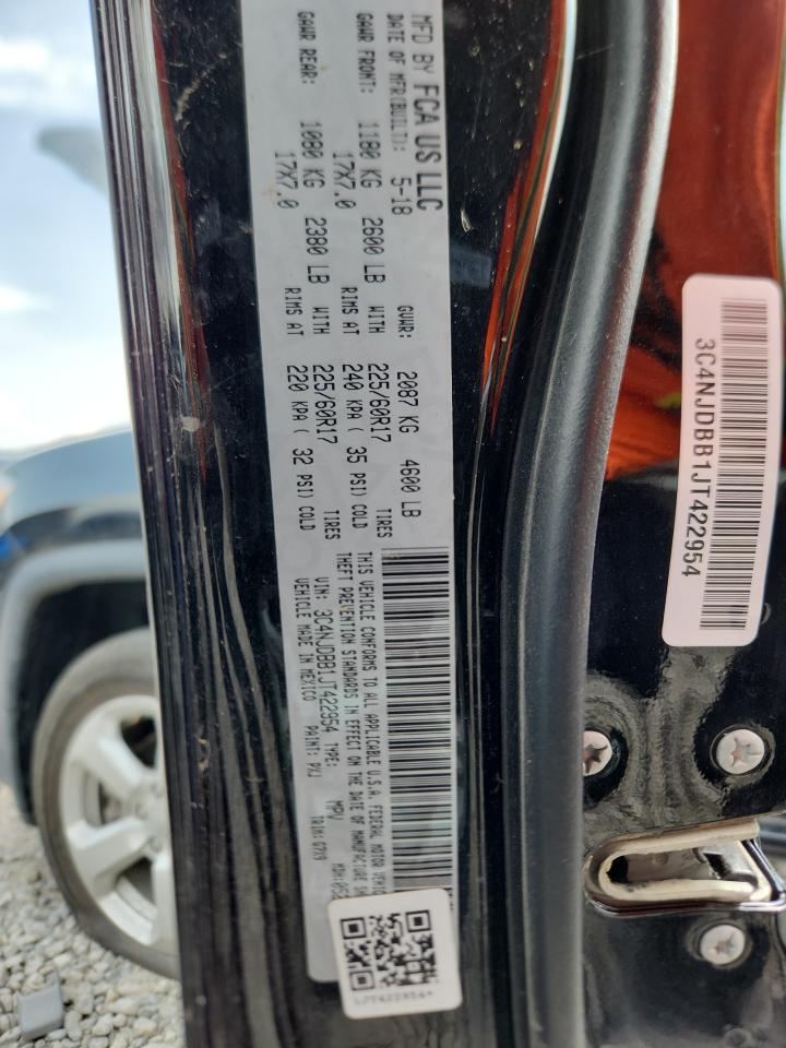 2018 Jeep Compass Latitude VIN: 3C4NJDBB1JT422954 Lot: 71838395