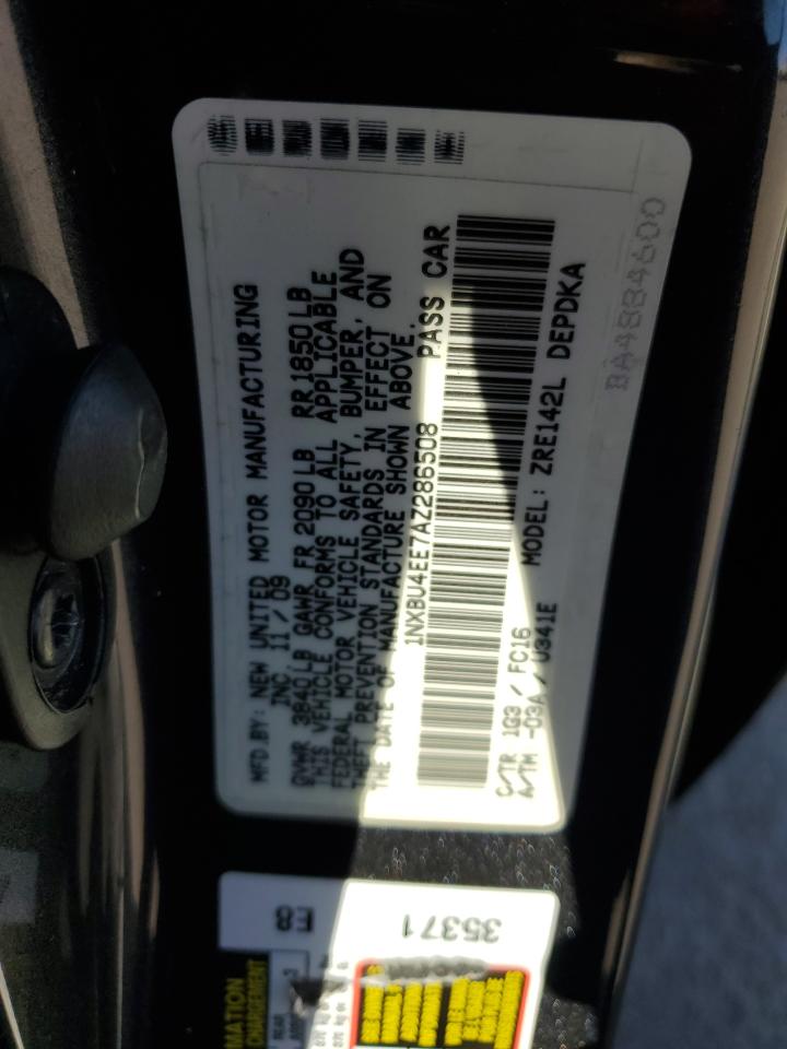 2010 Toyota Corolla Base VIN: 1NXBU4EE7AZ286508 Lot: 81246735