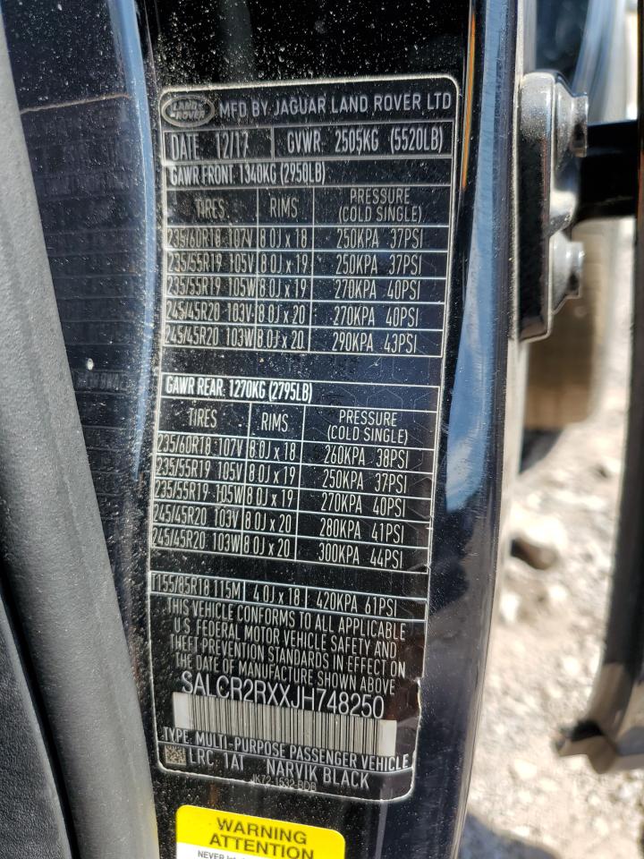 SALCR2RXXJH748250 Land Rover Discovery Sport 2018. Фото: 13