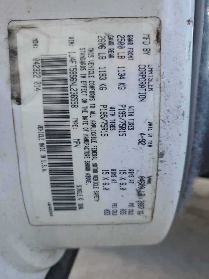 1992 Jeep Cherokee Laredo VIN: 1J4FT58S6NL236558 Lot: 81654935