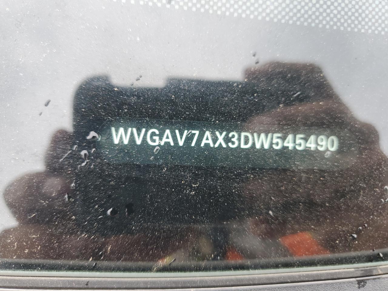 2013 Volkswagen Tiguan S VIN: WVGAV7AX3DW545490 Lot: 81349485