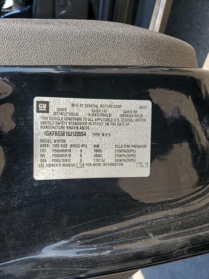 2008 GMC Yukon Denali VIN: 1GKFK63818J120554 Lot: 84055935