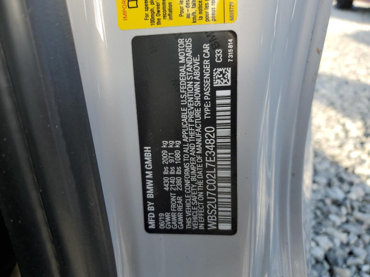 2020 BMW M2 Competition VIN: WBS2U7C02L7E34820 Lot: 81508265