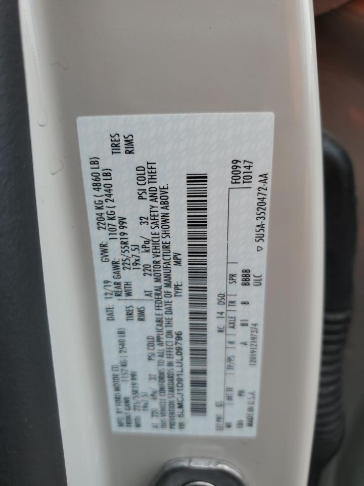 2020 Lincoln Corsair VIN: 5LMCJ1D91LUL09796 Lot: 81745515