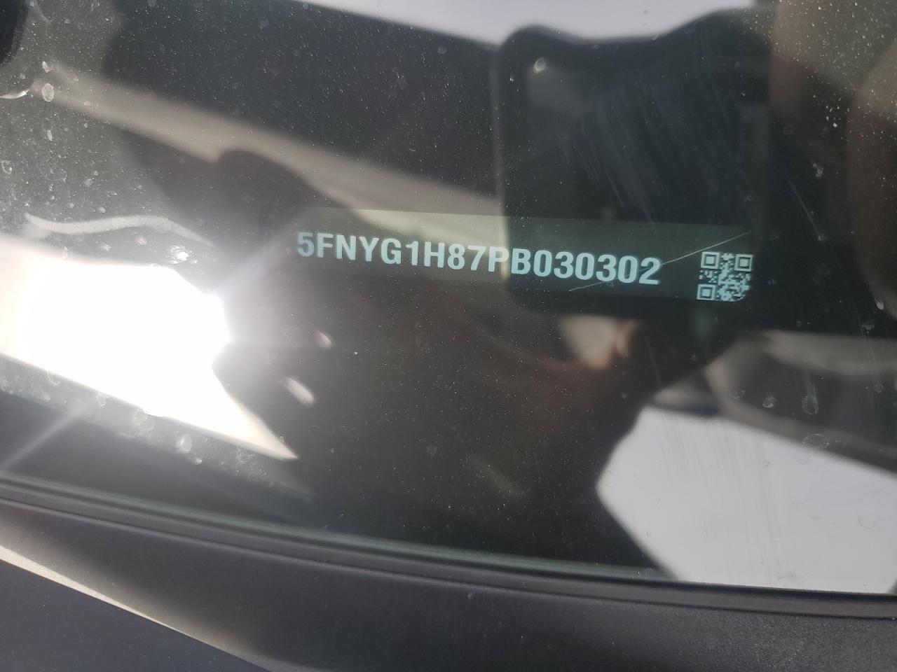 2023 Honda Pilot Elite VIN: 5FNYG1H87PB030302 Lot: 84831925