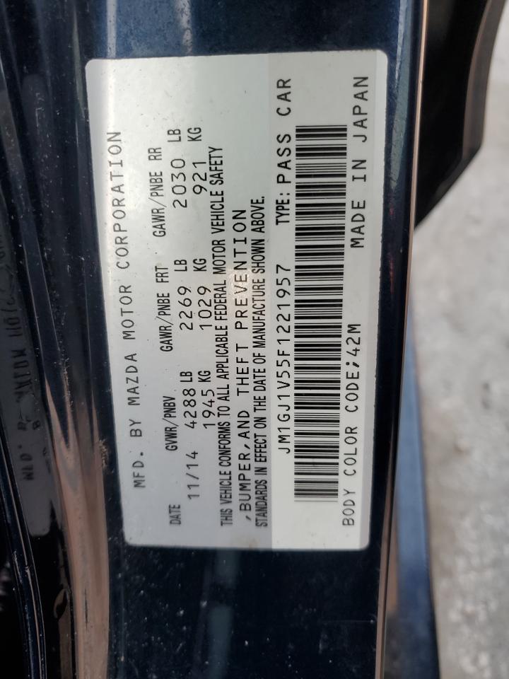2015 Mazda 6 Touring VIN: JM1GJ1V55F1221957 Lot: 81025475