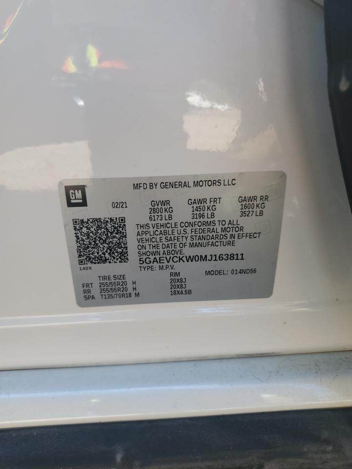 2021 Buick Enclave Avenir VIN: 5GAEVCKW0MJ163811 Lot: 80646045