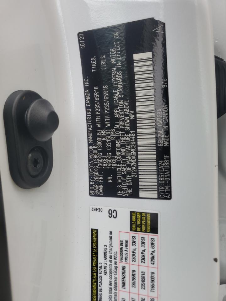 2021 Lexus Rx 350 Base VIN: 2T2AZMDA6MC264481 Lot: 80138775