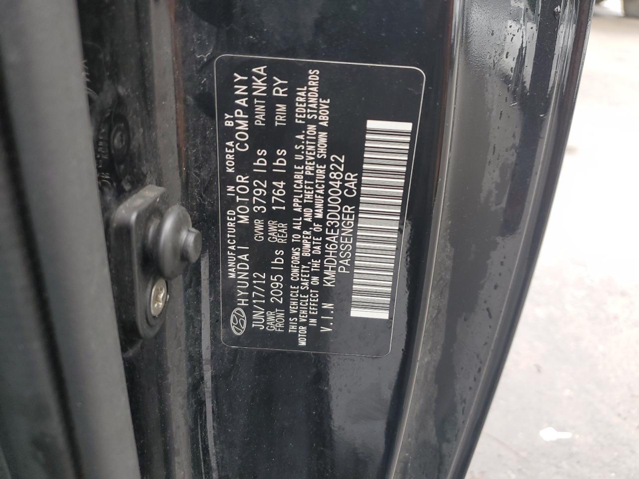 2013 Hyundai Elantra Coupe Gs VIN: KMHDH6AE3DU004822 Lot: 82091415